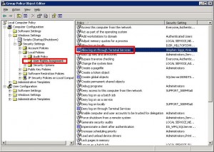 Group Policy Object Editor, Allow log on through Terminal Services Group Policy Object Editor, Allow log on through Terminal Services
