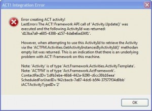 QuoteWerks - ACT integration error