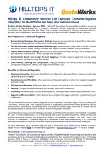 ConnectIt-SageOne Press Release